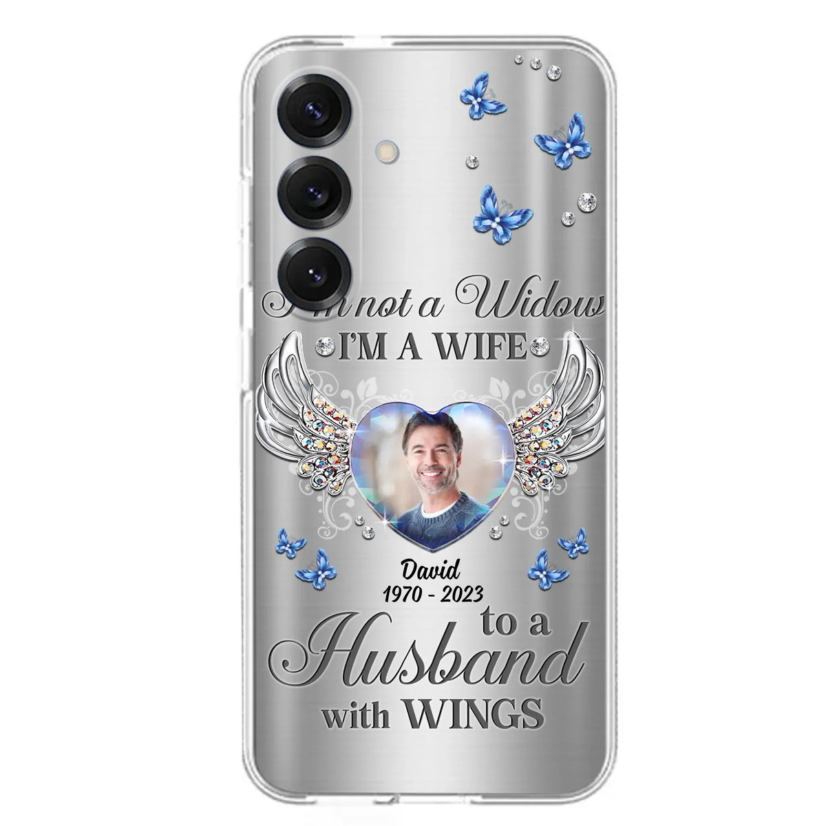 Personalized Memorial Husband Phone Case - Memorial Gift Idea - I'm Not A Widow I'm A Wife To A Husband With Wings - Case For iPhone/Samsung