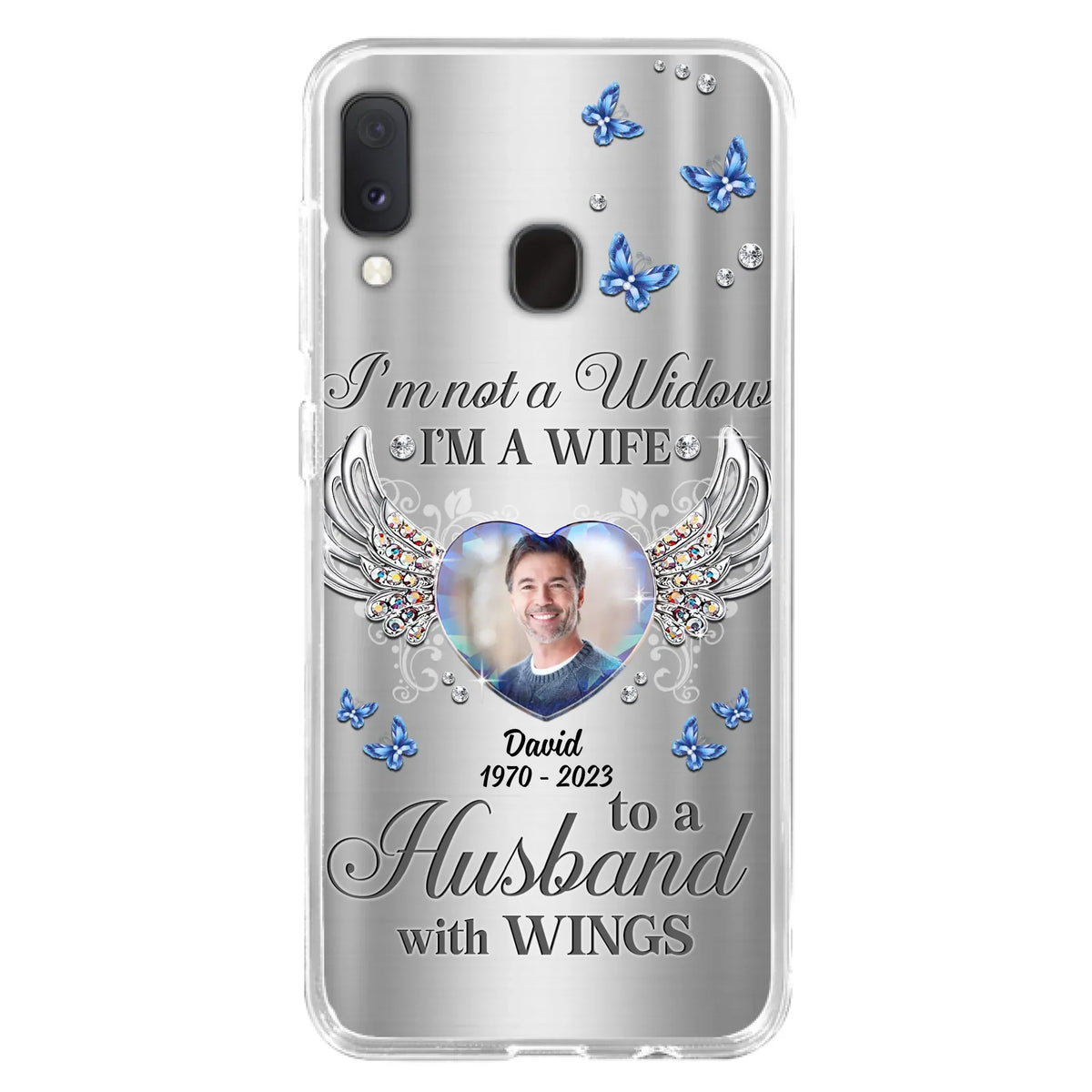 Personalized Memorial Husband Phone Case - Memorial Gift Idea - I'm Not A Widow I'm A Wife To A Husband With Wings - Case For iPhone/Samsung