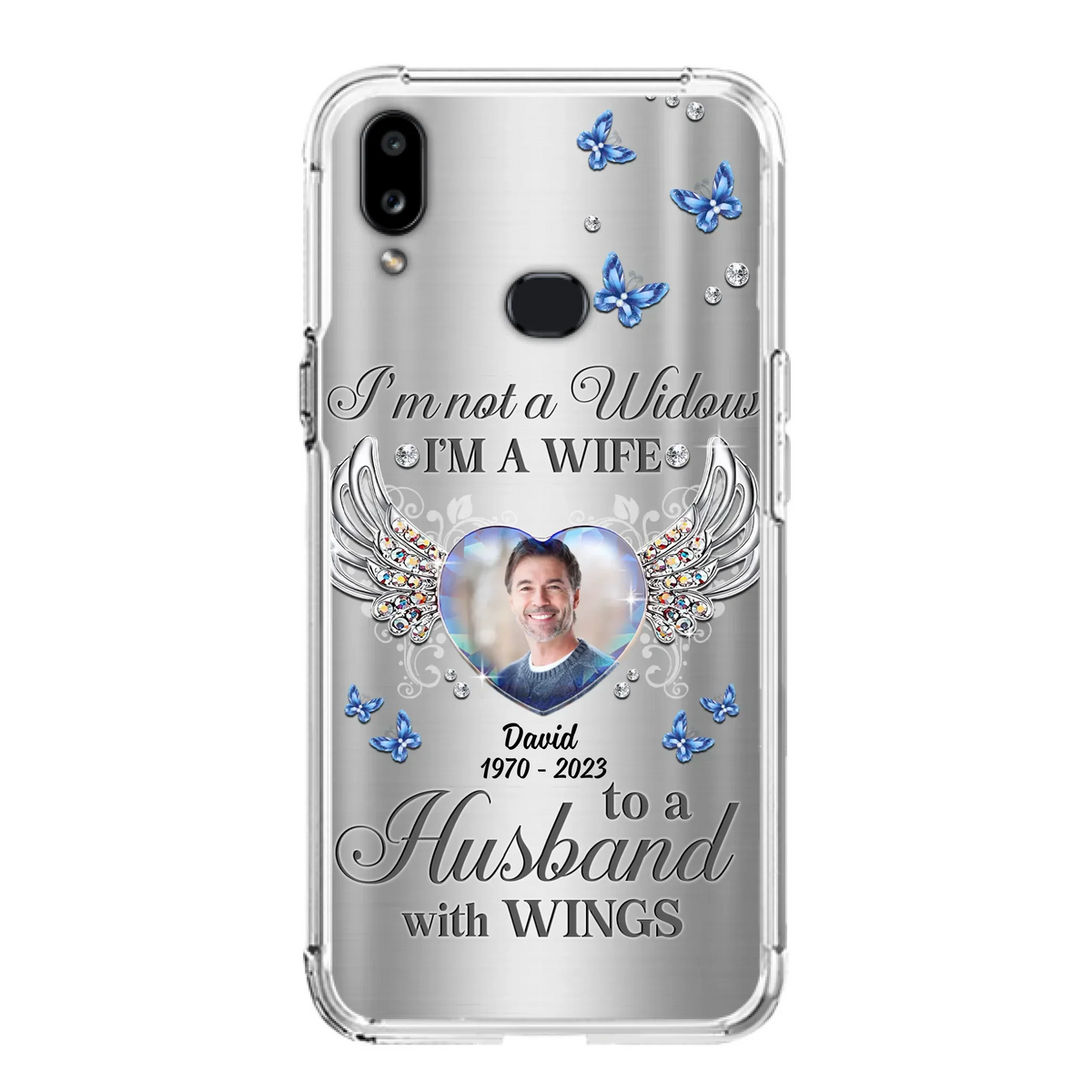 Personalized Memorial Husband Phone Case - Memorial Gift Idea - I'm Not A Widow I'm A Wife To A Husband With Wings - Case For iPhone/Samsung