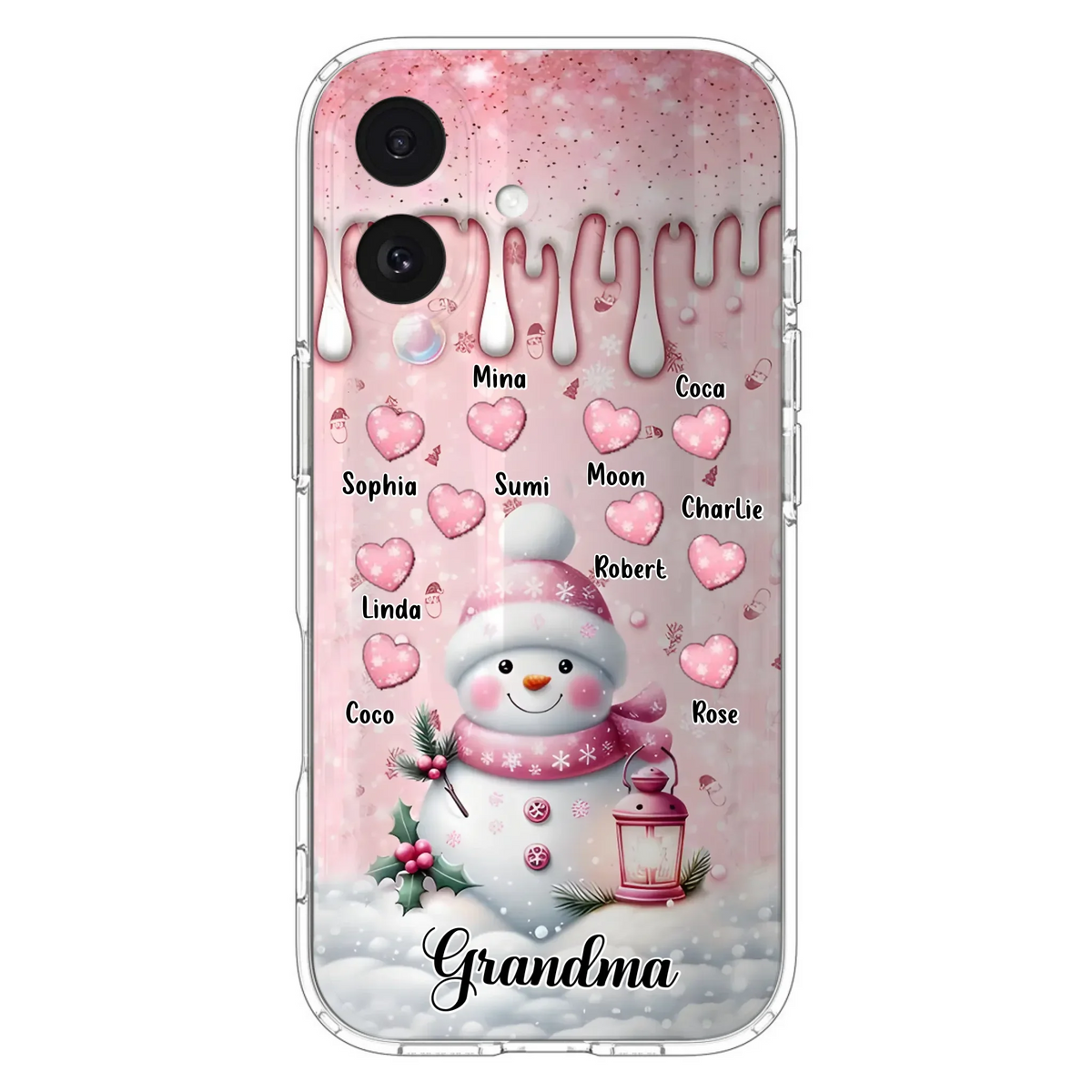 Custom Personalized Snowman Grandma Phone Case - Christmas Gift Idea For Grandma - Up to 10 Kids - Case For iPhone/Samsung - Grandma