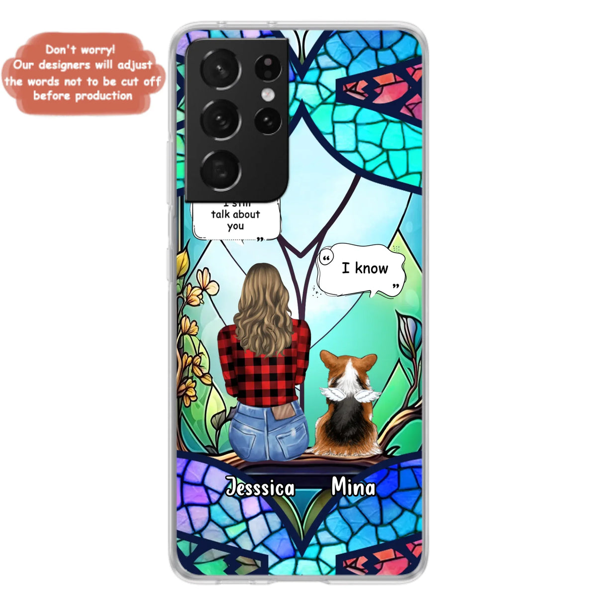Custom Personalized Memorial Pet Phone Case - Memorial Gift Idea For Dog/ Cat/ Rabbits Owners - Up to 3 Dogs/ Cats/ Rabbits - Case For iPhone And Samsung