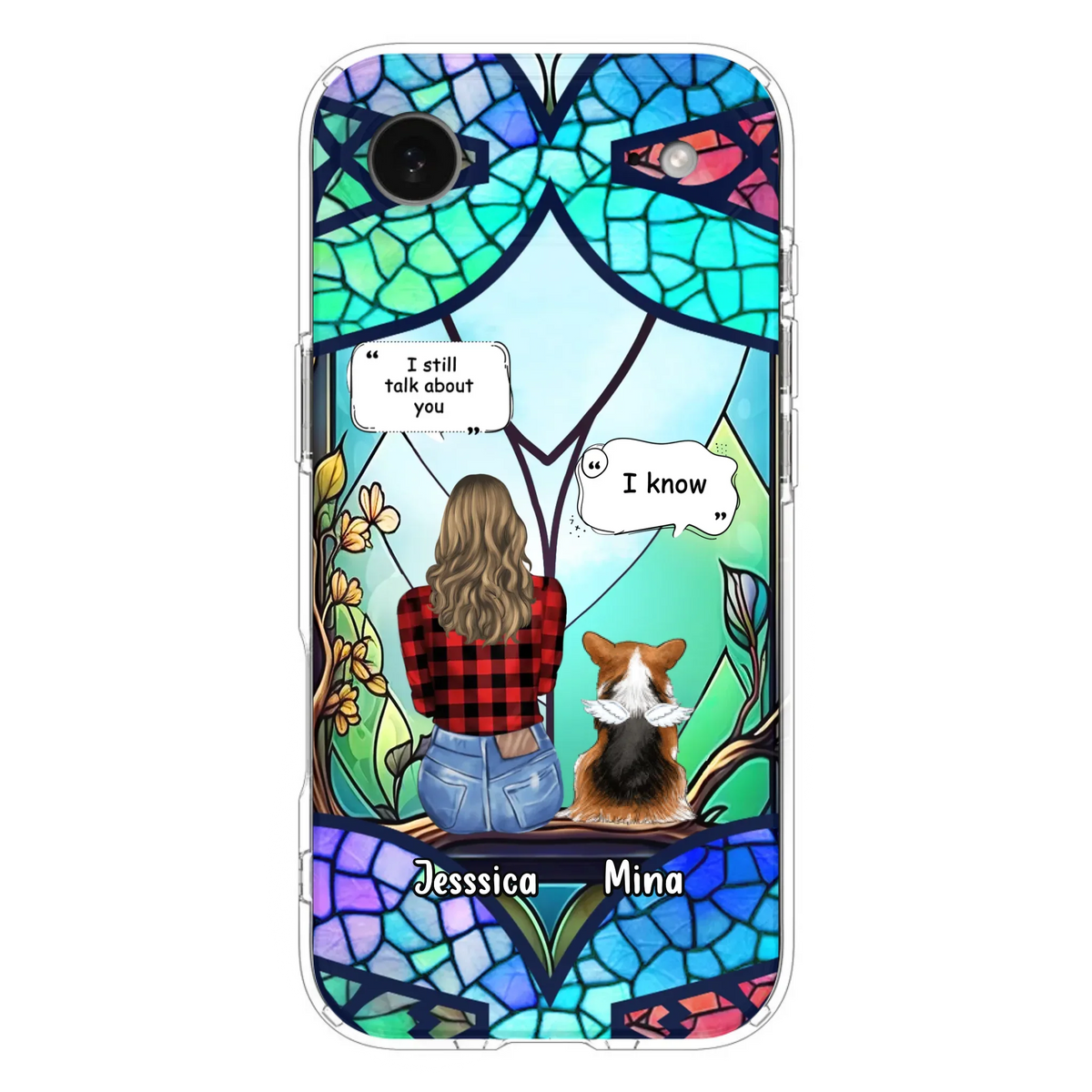 Custom Personalized Memorial Pet Phone Case - Memorial Gift Idea For Dog/ Cat/ Rabbits Owners - Up to 3 Dogs/ Cats/ Rabbits - Case For iPhone And Samsung