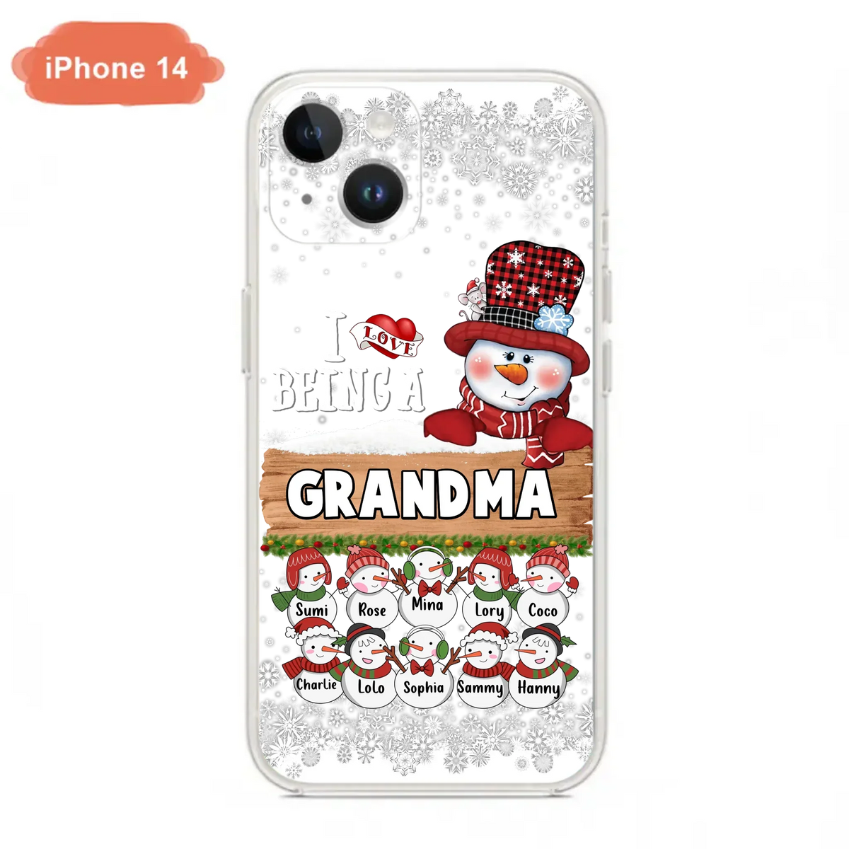 Custom Personalized Grandma Phone Case - Upto 10 Grandkids - Christmas Gift Idea for Grandma - I Love Being A Grandma - Case For iPhone/Samsung
