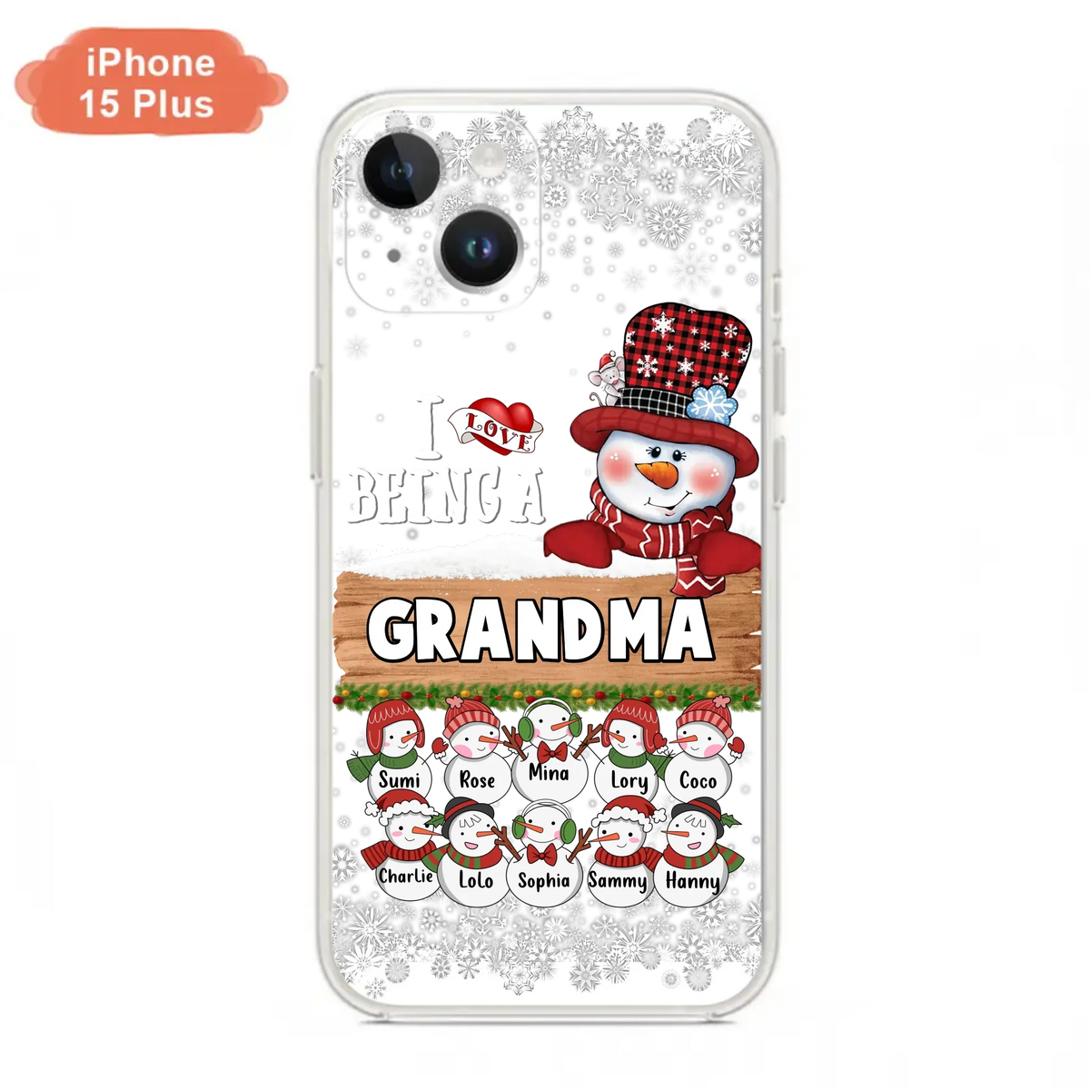Custom Personalized Grandma Phone Case - Upto 10 Grandkids - Christmas Gift Idea for Grandma - I Love Being A Grandma - Case For iPhone/Samsung