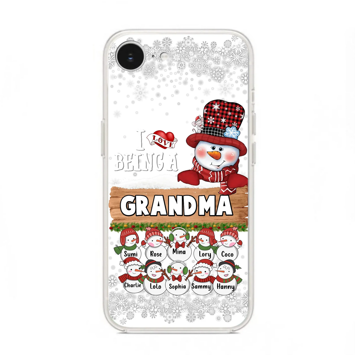 Custom Personalized Grandma Phone Case - Upto 10 Grandkids - Christmas Gift Idea for Grandma - I Love Being A Grandma - Case For iPhone/Samsung