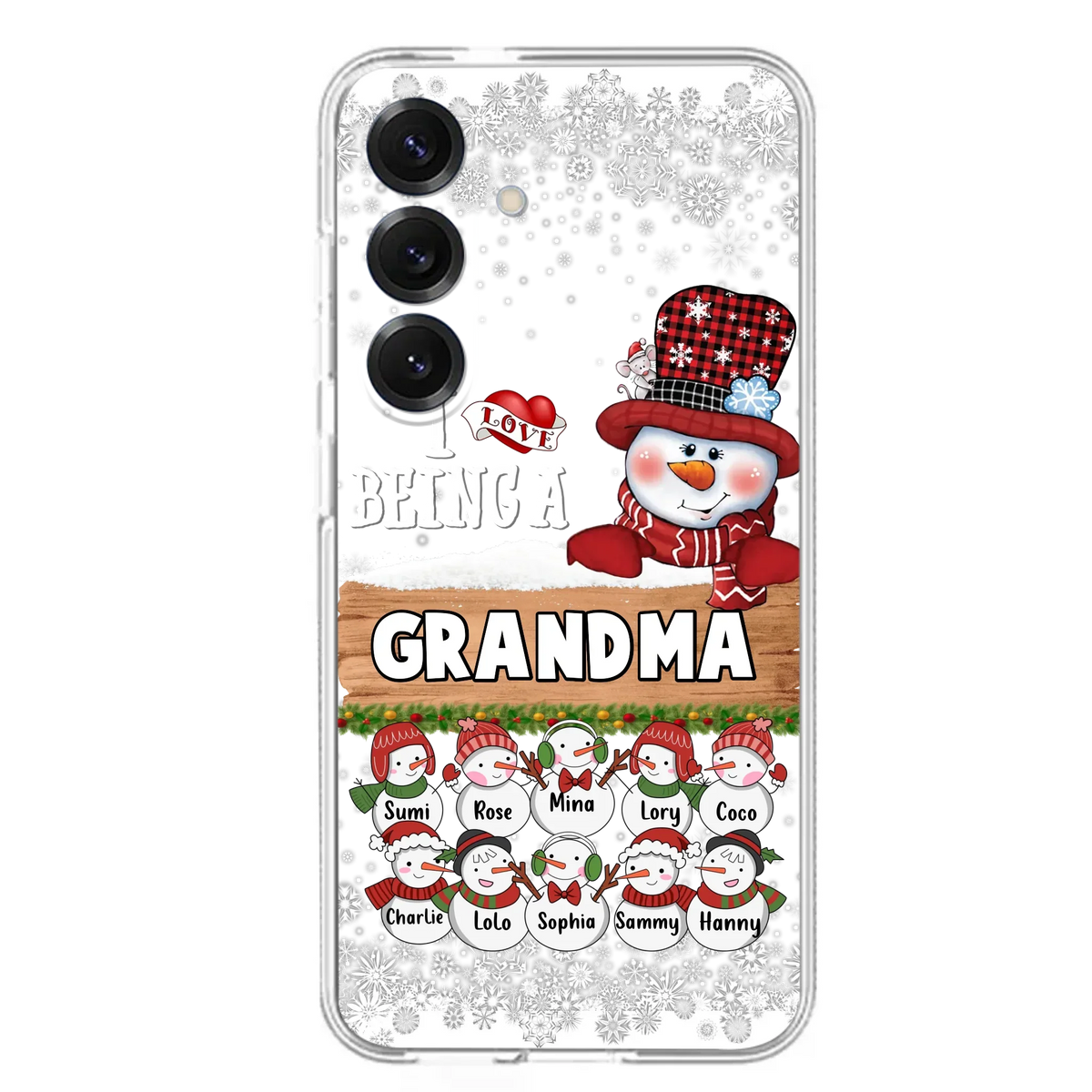 Custom Personalized Grandma Phone Case - Upto 10 Grandkids - Christmas Gift Idea for Grandma - I Love Being A Grandma - Case For iPhone/Samsung