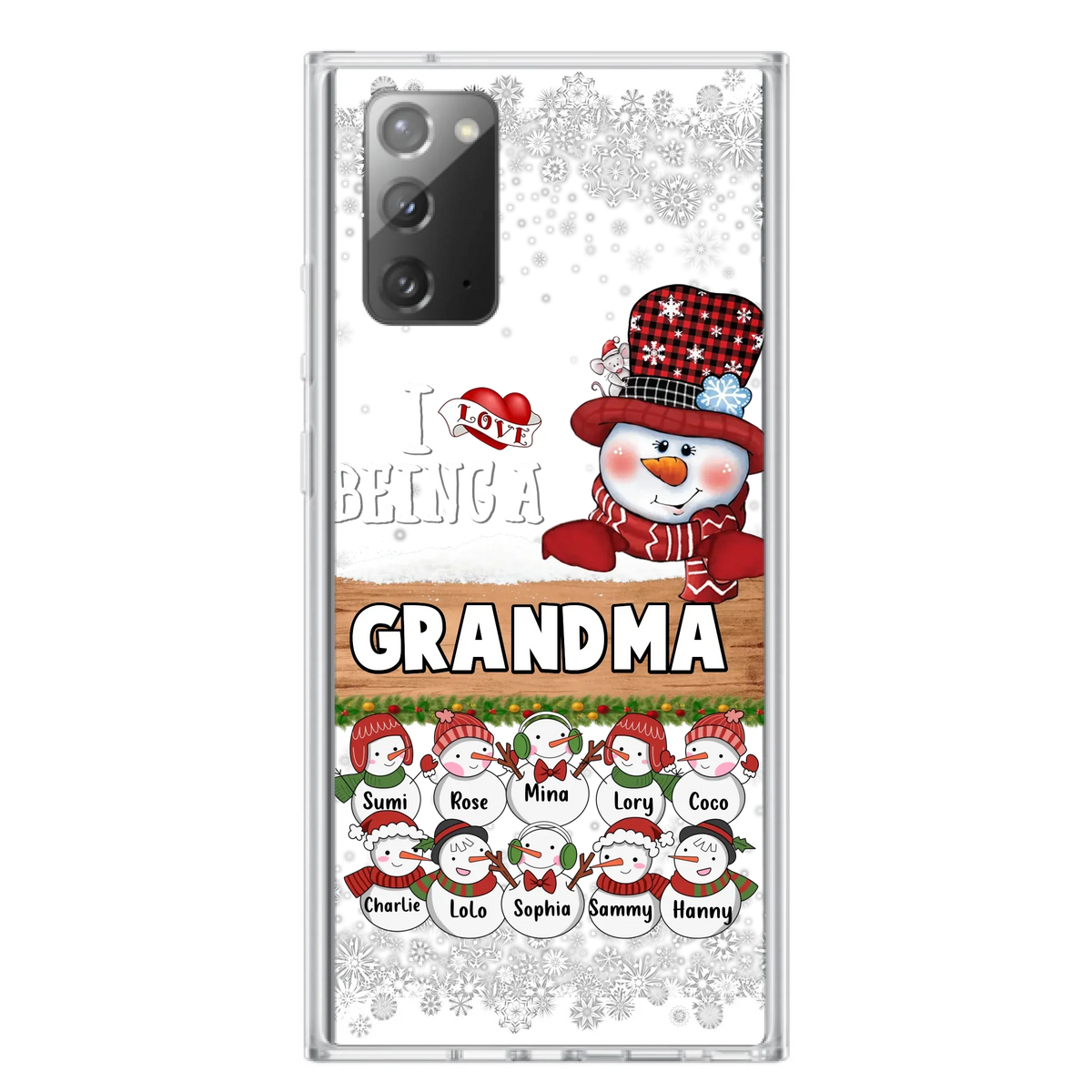 Custom Personalized Grandma Phone Case - Upto 10 Grandkids - Christmas Gift Idea for Grandma - I Love Being A Grandma - Case For iPhone/Samsung