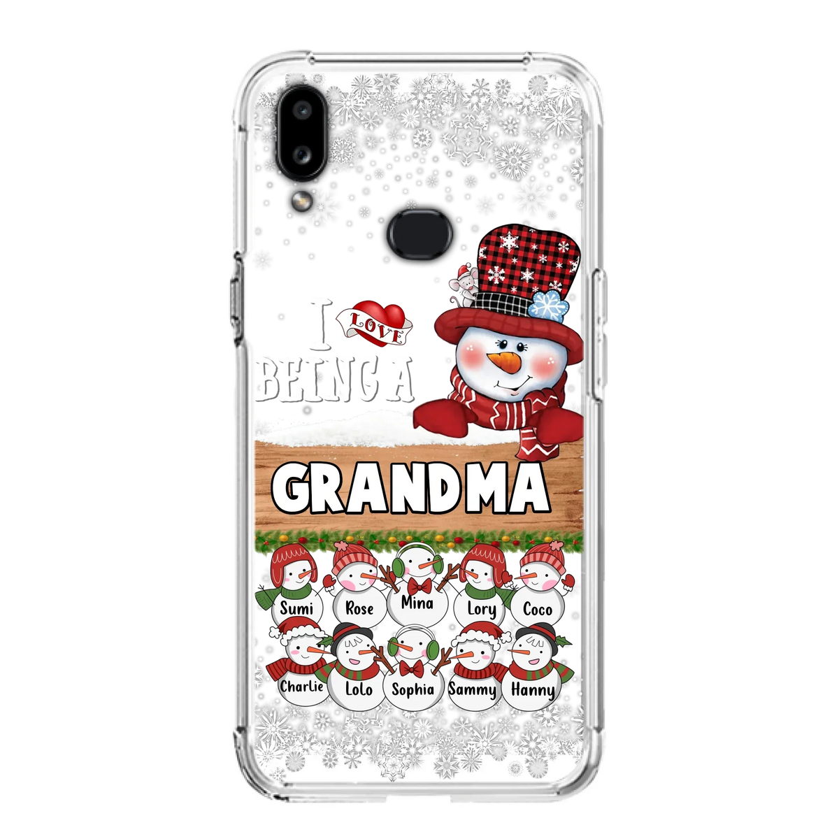 Custom Personalized Grandma Phone Case - Upto 10 Grandkids - Christmas Gift Idea for Grandma - I Love Being A Grandma - Case For iPhone/Samsung