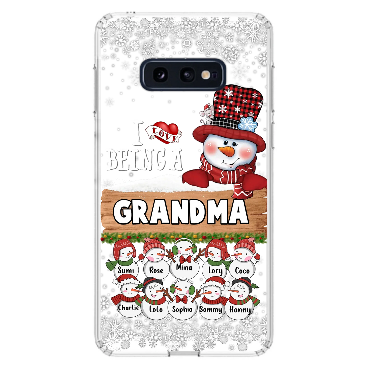 Custom Personalized Grandma Phone Case - Upto 10 Grandkids - Christmas Gift Idea for Grandma - I Love Being A Grandma - Case For iPhone/Samsung