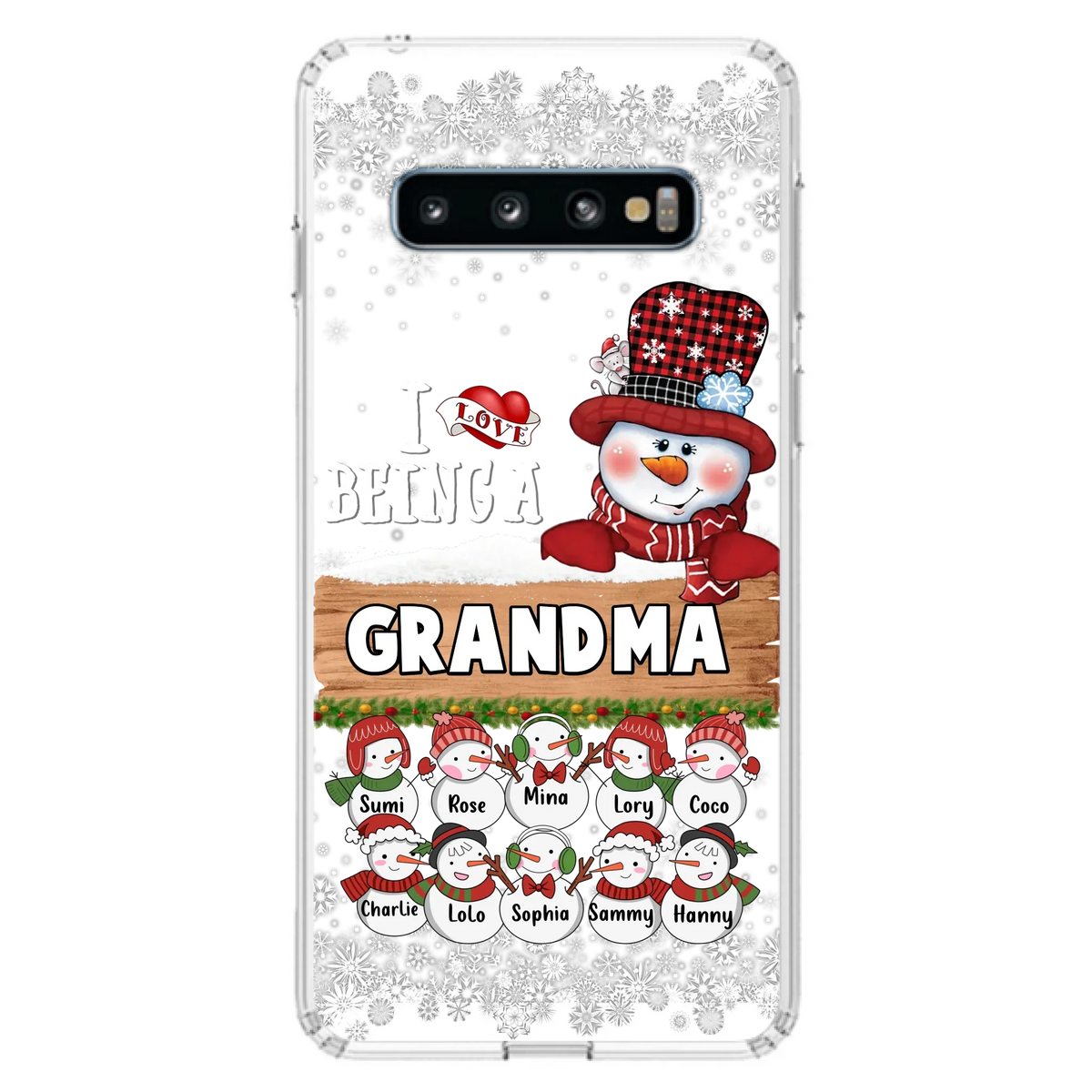 Custom Personalized Grandma Phone Case - Upto 10 Grandkids - Christmas Gift Idea for Grandma - I Love Being A Grandma - Case For iPhone/Samsung