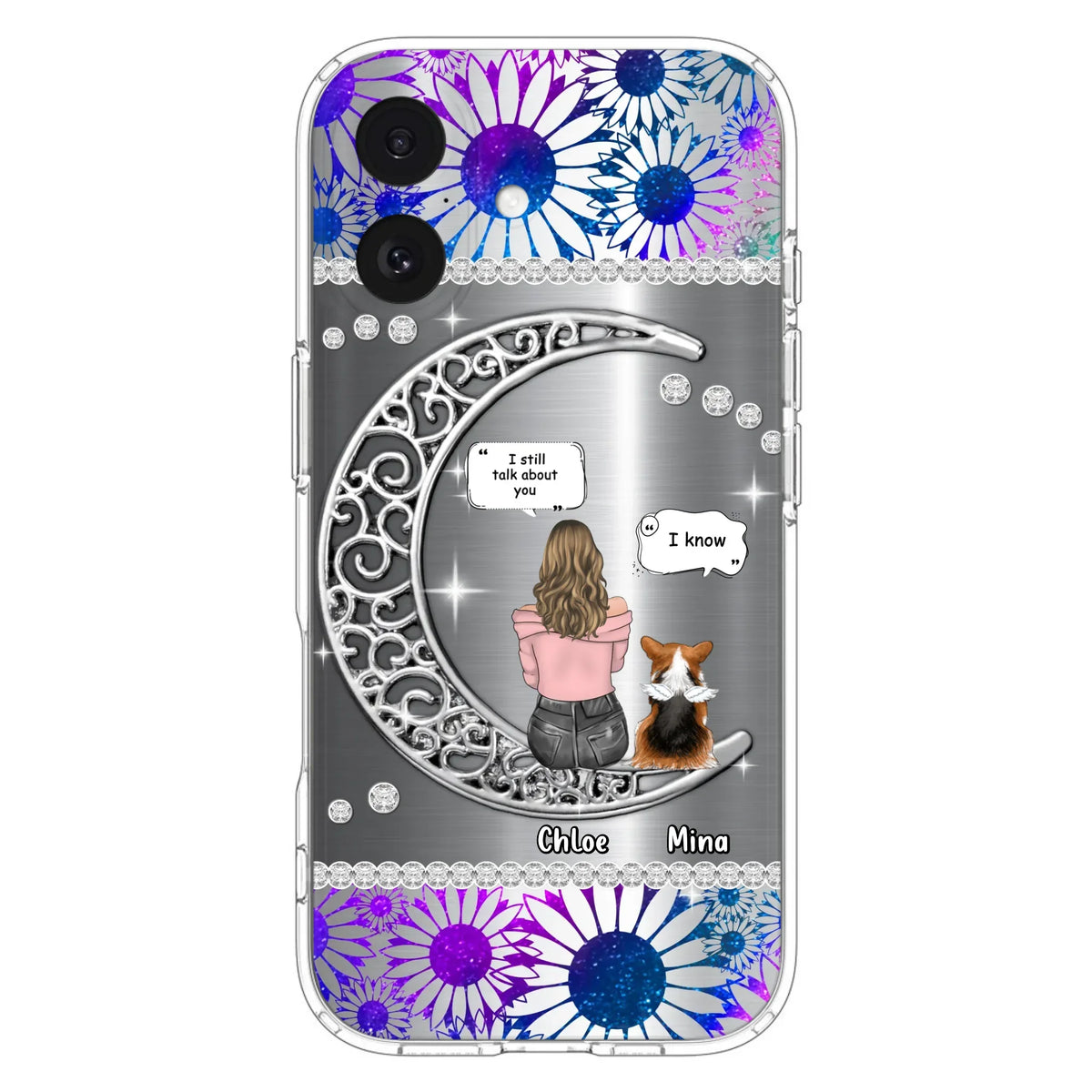 Custom Personalized To The Moon & Back Pet Phone Case - Memorial Gift Idea For Dog/ Cat/ Rabbits Owners - Up to 4 Dogs/ Cats/ Rabbits - Case For iPhone And Samsung