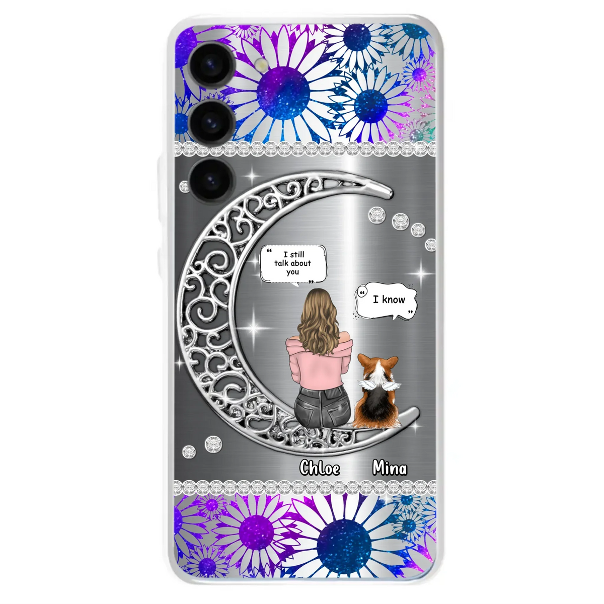 Custom Personalized To The Moon & Back Pet Phone Case - Memorial Gift Idea For Dog/ Cat/ Rabbits Owners - Up to 4 Dogs/ Cats/ Rabbits - Case For iPhone And Samsung