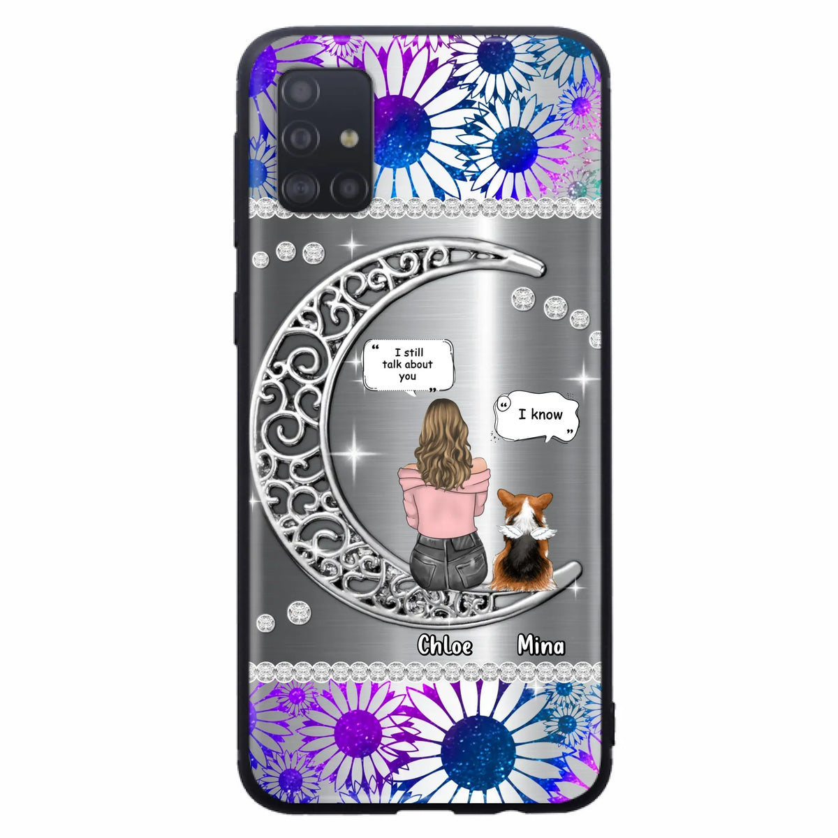 Custom Personalized To The Moon & Back Pet Phone Case - Memorial Gift Idea For Dog/ Cat/ Rabbits Owners - Up to 4 Dogs/ Cats/ Rabbits - Case For iPhone And Samsung