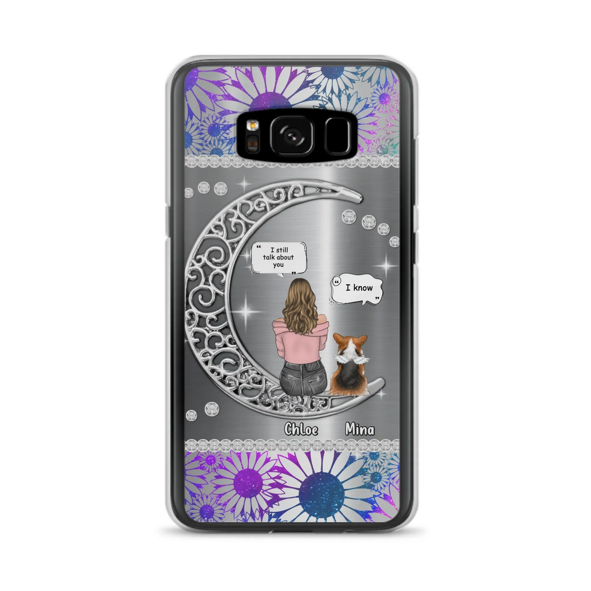 Custom Personalized To The Moon & Back Pet Phone Case - Memorial Gift Idea For Dog/ Cat/ Rabbits Owners - Up to 4 Dogs/ Cats/ Rabbits - Case For iPhone And Samsung
