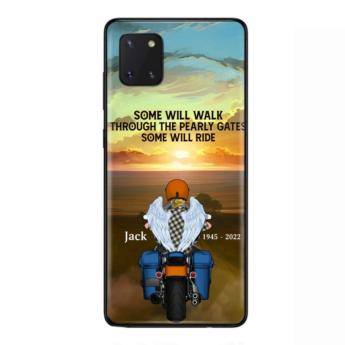 Custom Personalized Memorial Biker Phone Case - Memorial Gift Idea For Father's Day - Some Will Ride - Case For iPhone/Samsung