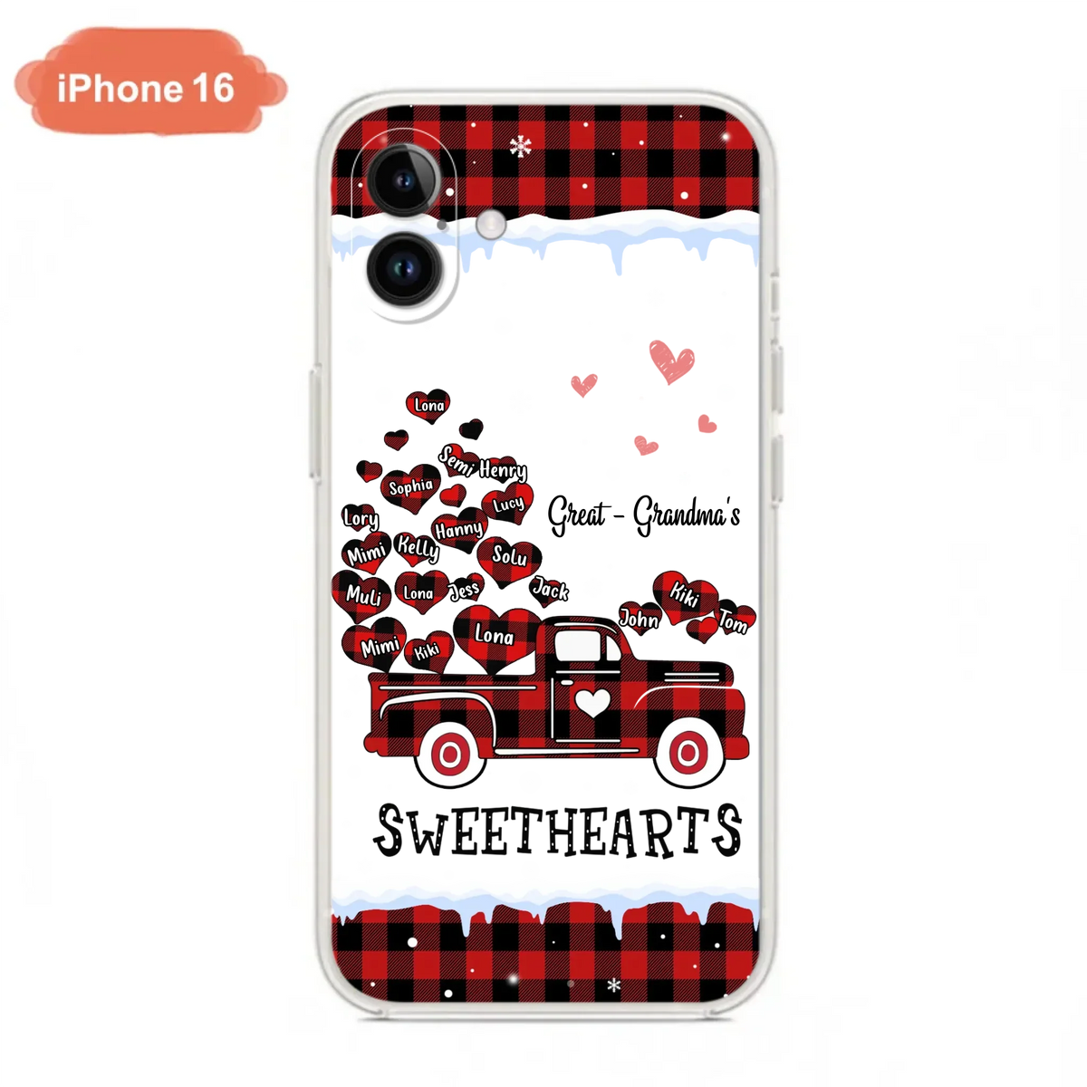 Personalized Grandma Phone Case - Gift Idea For Grandma - Upto 20 Children - Great - Grandma's Sweethearts - Case For iPhone/Samsung