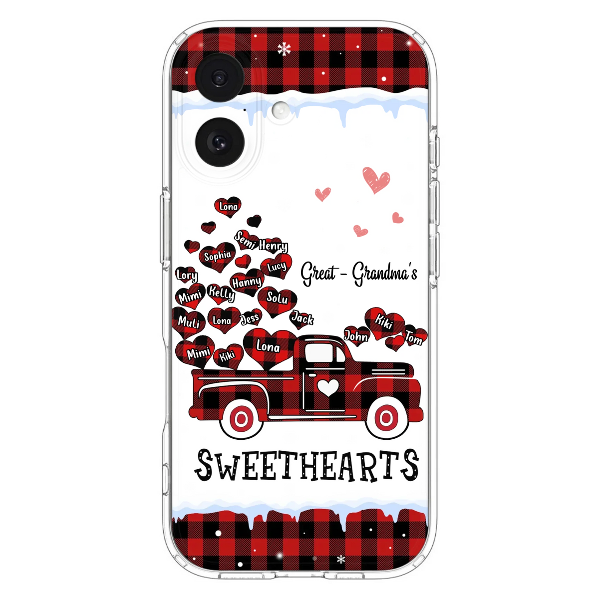 Personalized Grandma Phone Case - Gift Idea For Grandma - Upto 20 Children - Great - Grandma's Sweethearts - Case For iPhone/Samsung