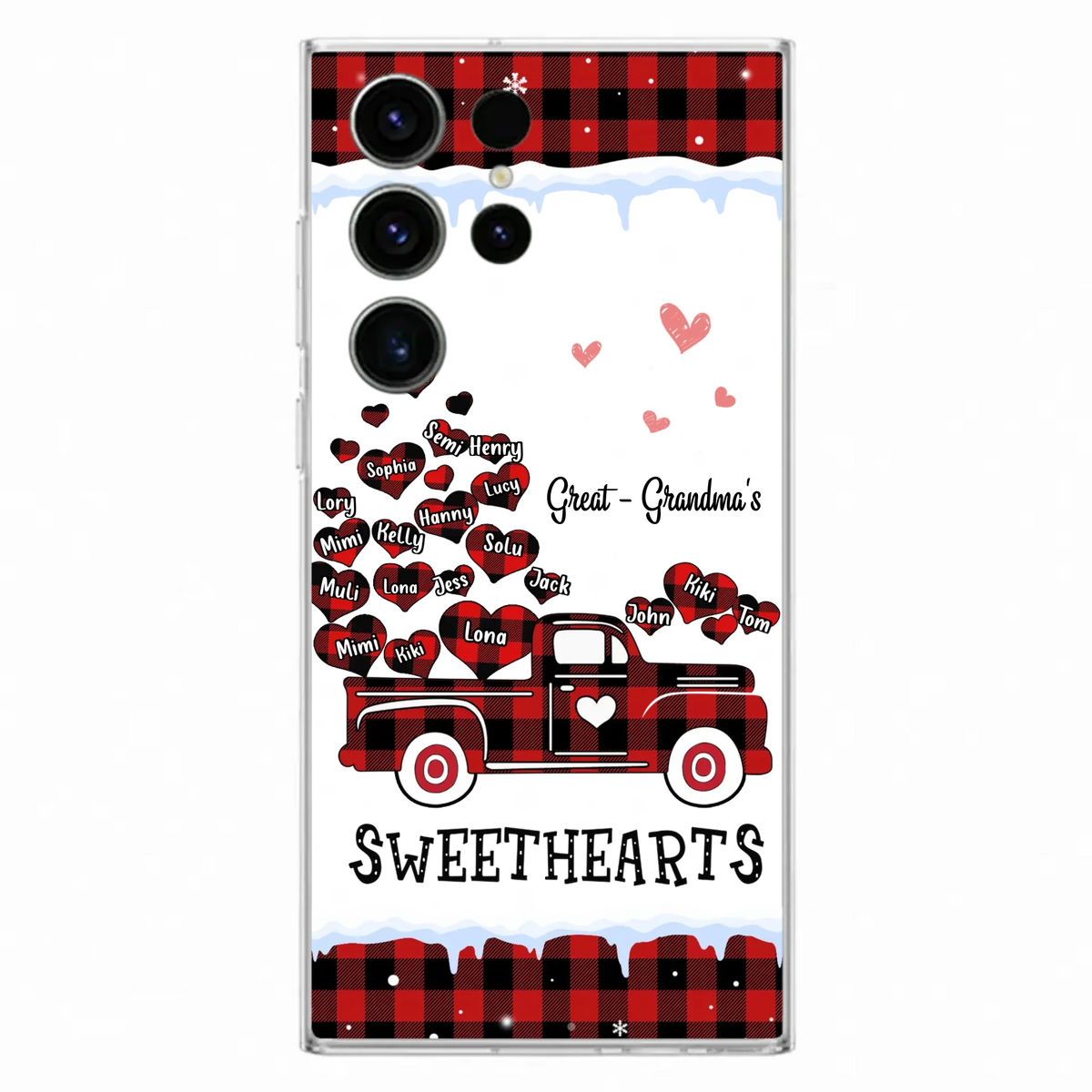 Personalized Grandma Phone Case - Gift Idea For Grandma - Upto 20 Children - Great - Grandma's Sweethearts - Case For iPhone/Samsung