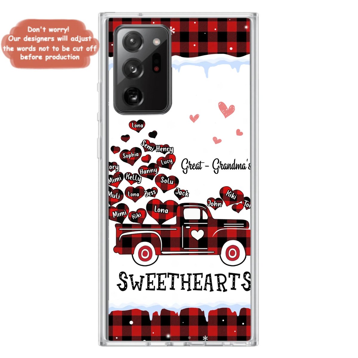 Personalized Grandma Phone Case - Gift Idea For Grandma - Upto 20 Children - Great - Grandma's Sweethearts - Case For iPhone/Samsung