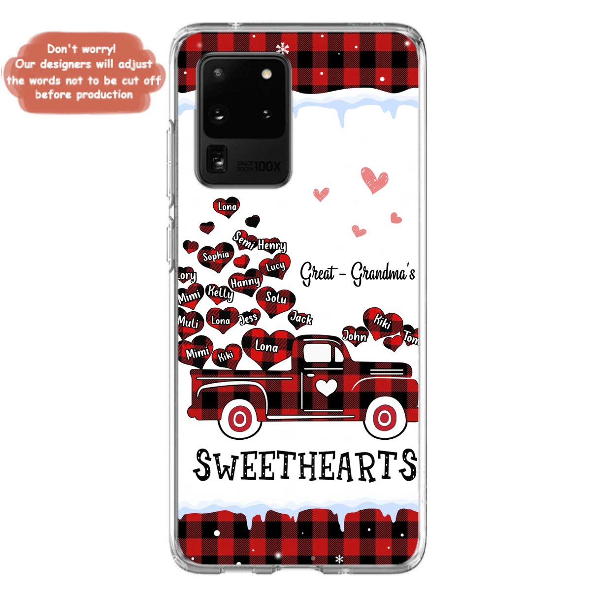 Personalized Grandma Phone Case - Gift Idea For Grandma - Upto 20 Children - Great - Grandma's Sweethearts - Case For iPhone/Samsung