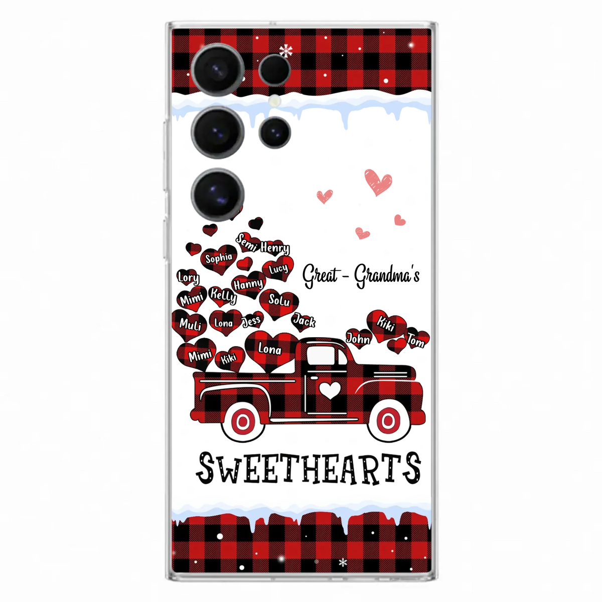 Personalized Grandma Phone Case - Gift Idea For Grandma - Upto 20 Children - Great - Grandma's Sweethearts - Case For iPhone/Samsung