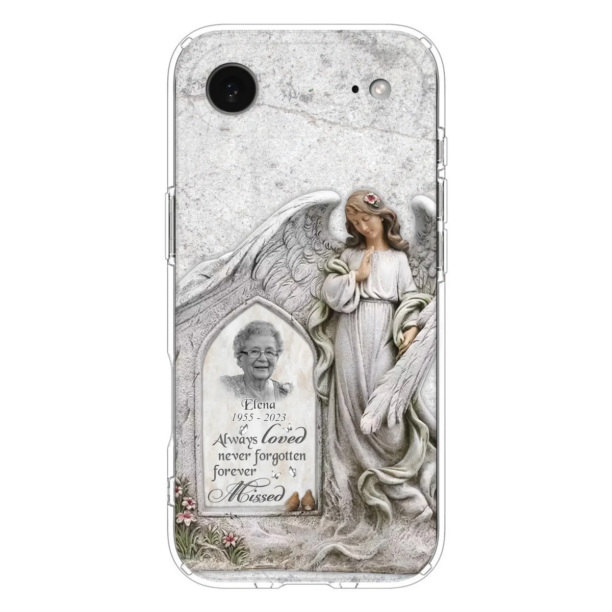 Custom Personalized Memorial Photo Phone Case - Memorial Gift Idea For Family Member - Always Loved Never Forgotten Forever Missed - Case For iPhone/Samsung