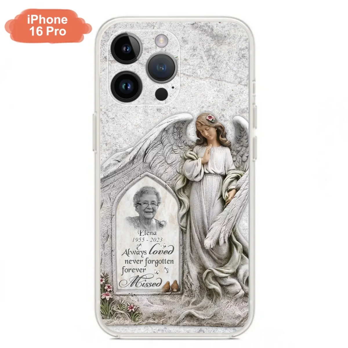 Custom Personalized Memorial Photo Phone Case - Memorial Gift Idea For Family Member - Always Loved Never Forgotten Forever Missed - Case For iPhone/Samsung