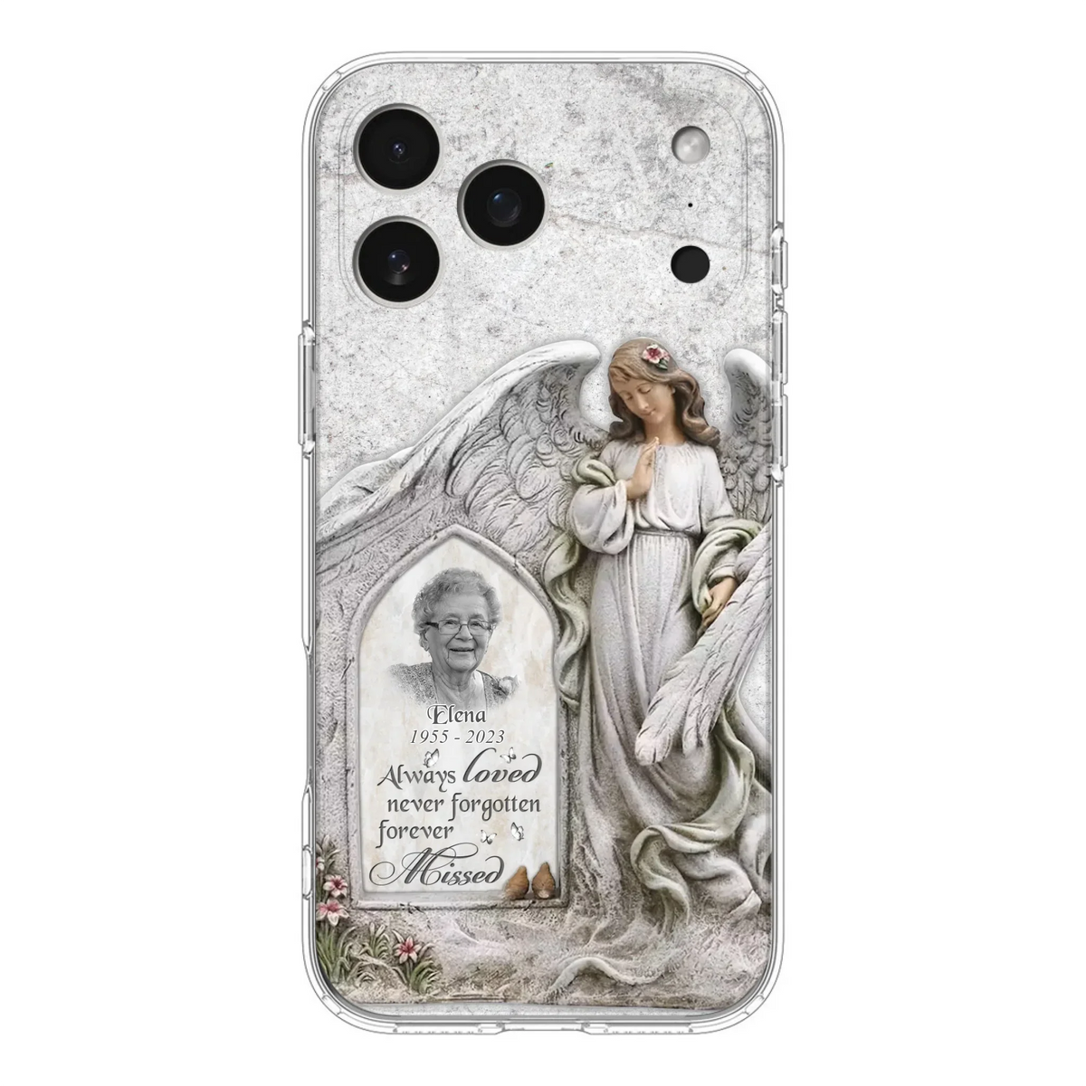 Custom Personalized Memorial Photo Phone Case - Memorial Gift Idea For Family Member - Always Loved Never Forgotten Forever Missed - Case For iPhone/Samsung
