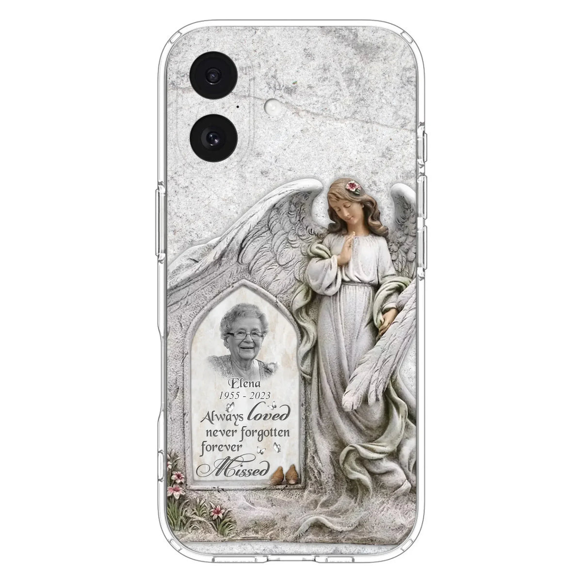 Custom Personalized Memorial Photo Phone Case - Memorial Gift Idea For Family Member - Always Loved Never Forgotten Forever Missed - Case For iPhone/Samsung
