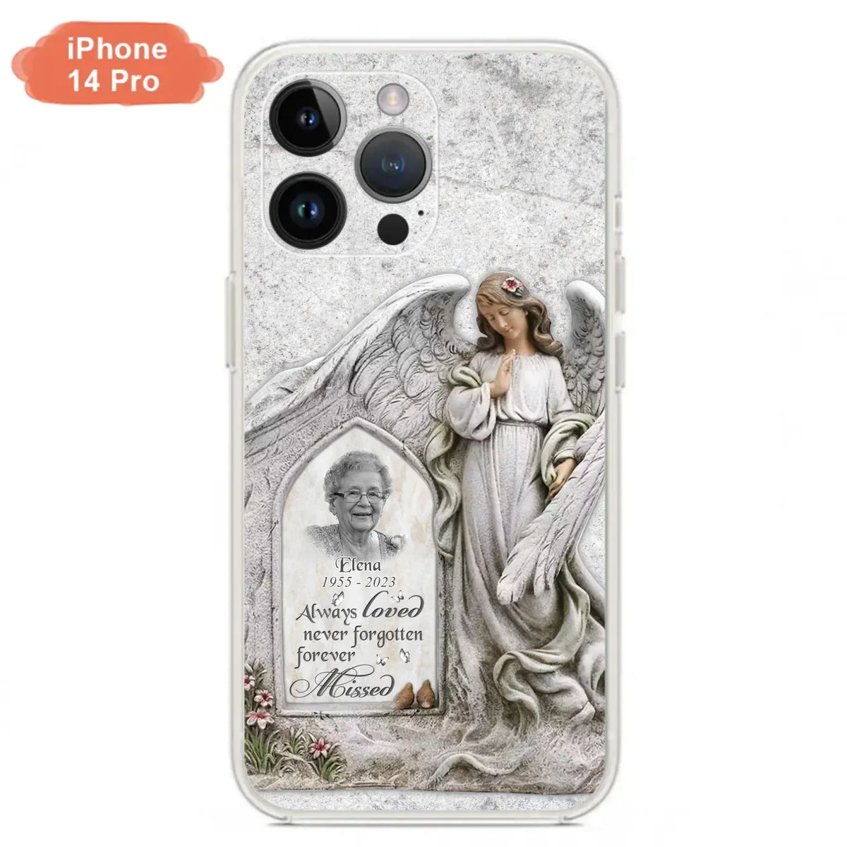 Custom Personalized Memorial Photo Phone Case - Memorial Gift Idea For Family Member - Always Loved Never Forgotten Forever Missed - Case For iPhone/Samsung