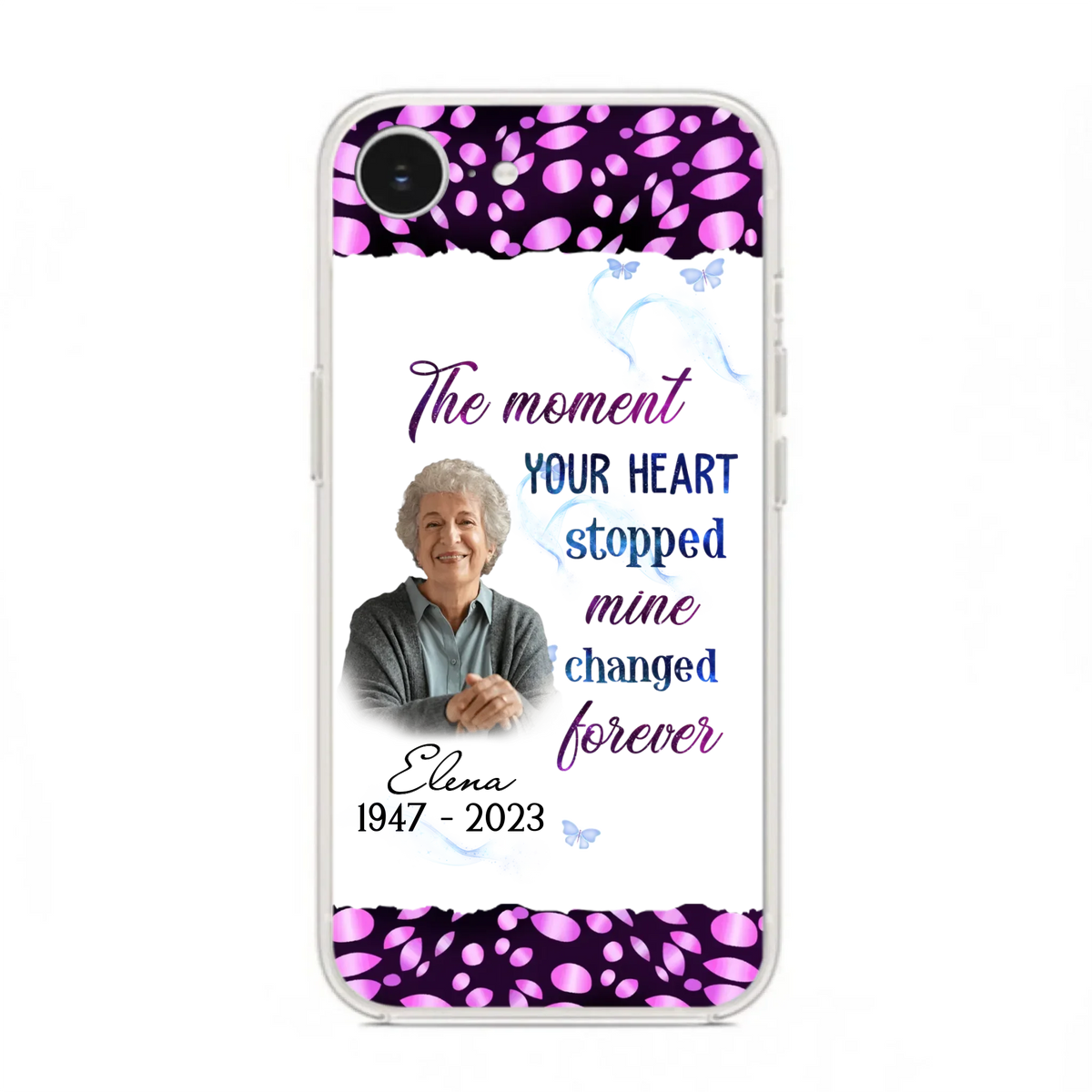 Custom Personalized Memorial Photo Phone Case - Memorial Gift For Family Member - Upload Photo - Case For iPhone/Samsung - The Moment Your Heart Stopped Mine Changed Forever