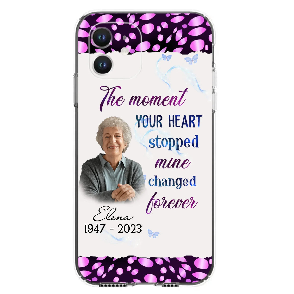 Custom Personalized Memorial Photo Phone Case - Memorial Gift For Family Member - Upload Photo - Case For iPhone/Samsung - The Moment Your Heart Stopped Mine Changed Forever