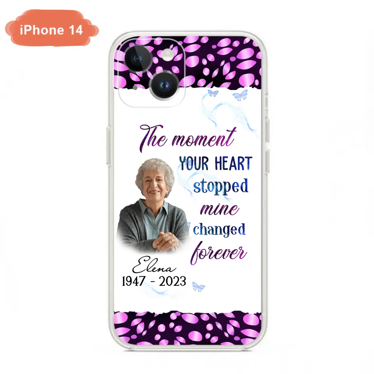 Custom Personalized Memorial Photo Phone Case - Memorial Gift For Family Member - Upload Photo - Case For iPhone/Samsung - The Moment Your Heart Stopped Mine Changed Forever