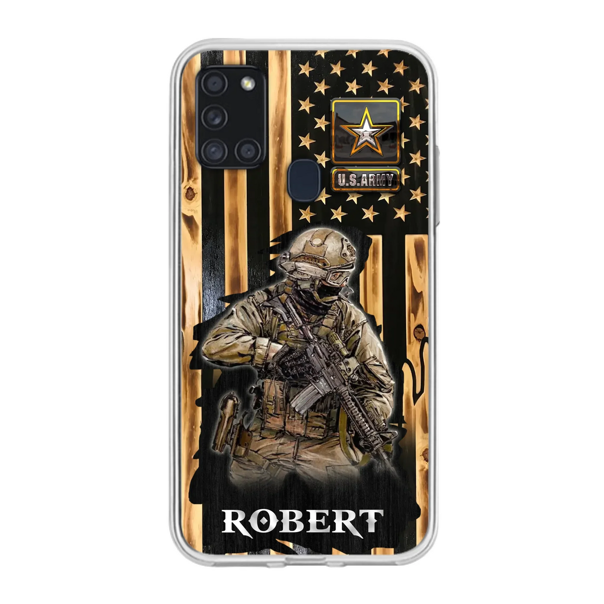 Custom Personalized Veteran US Flag Phone Case - Gift Idea For Veteran/ Soldier - Case For iPhone/ Samsung