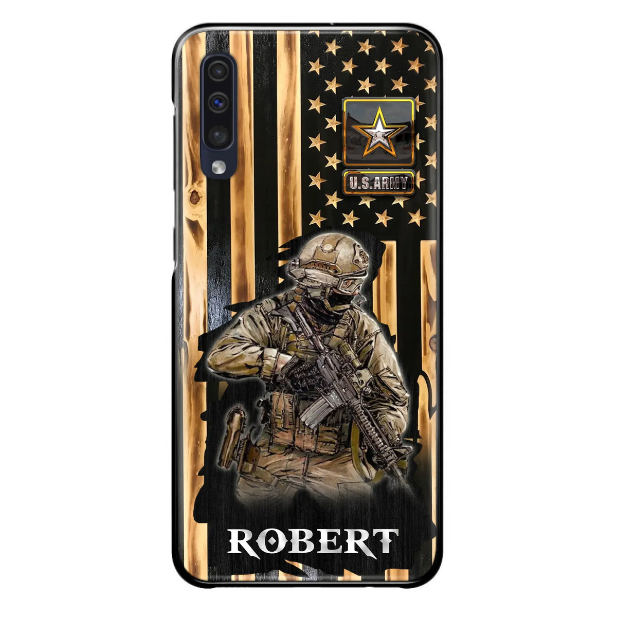 Custom Personalized Veteran US Flag Phone Case - Gift Idea For Veteran/ Soldier - Case For iPhone/ Samsung