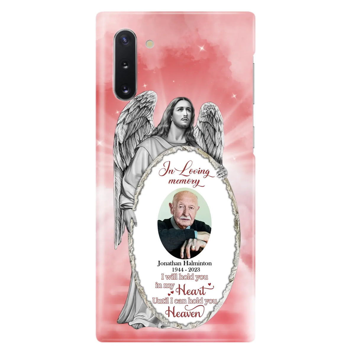 Custom Personalized Jesus Christ Memorial Photo Phone Case - Memorial Gift Idea For Family Member - I Will Hold You in My Heart Until I Can Hold You in Heaven - Case For iPhone/Samsung