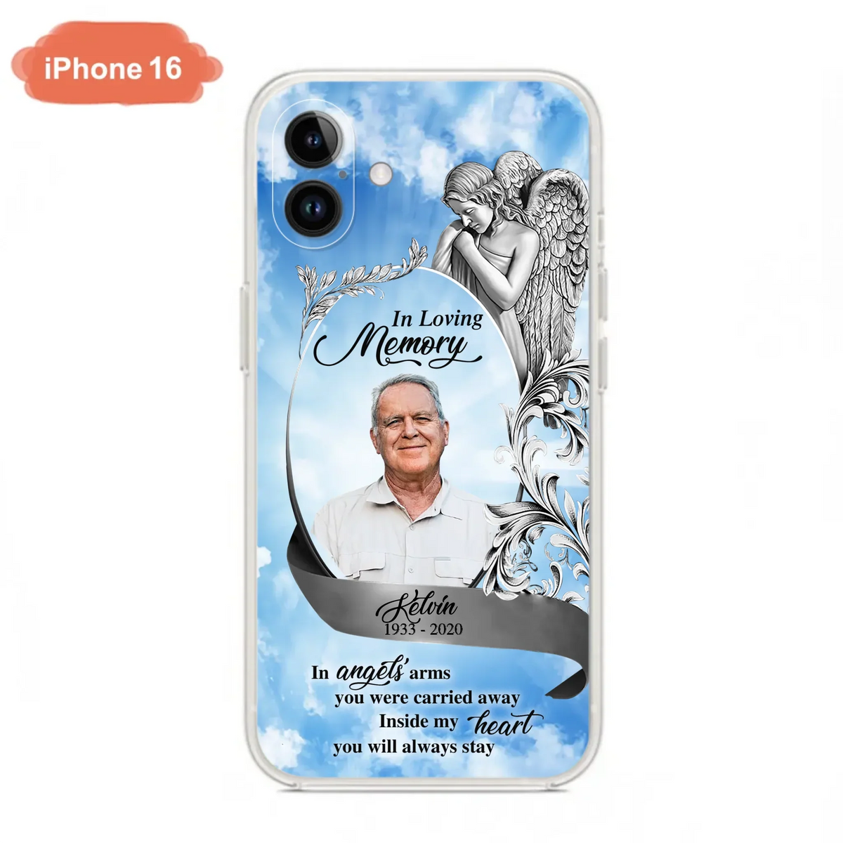 Custom Personalized Memorial Photo Phone Case - Memorial Gift Idea for Family - Inside My Heart You Will Always Stay - Case For iPhone/Samsung