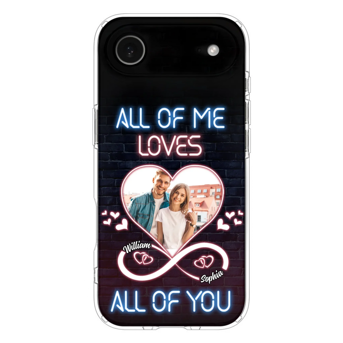 Custom Personalized Couple Photo Phone Case - Christmas Gift Idea For Couple/ Him/ Her - All Of Me Loves All Of You - Case For iPhone/Samsung