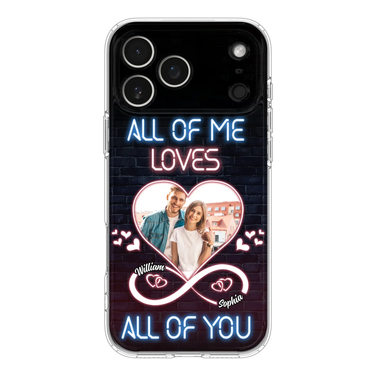 Custom Personalized Couple Photo Phone Case - Christmas Gift Idea For Couple/ Him/ Her - All Of Me Loves All Of You - Case For iPhone/Samsung