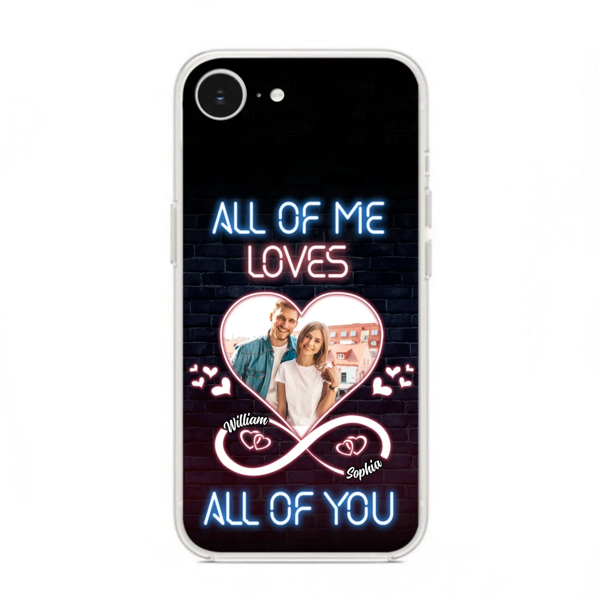 Custom Personalized Couple Photo Phone Case - Christmas Gift Idea For Couple/ Him/ Her - All Of Me Loves All Of You - Case For iPhone/Samsung
