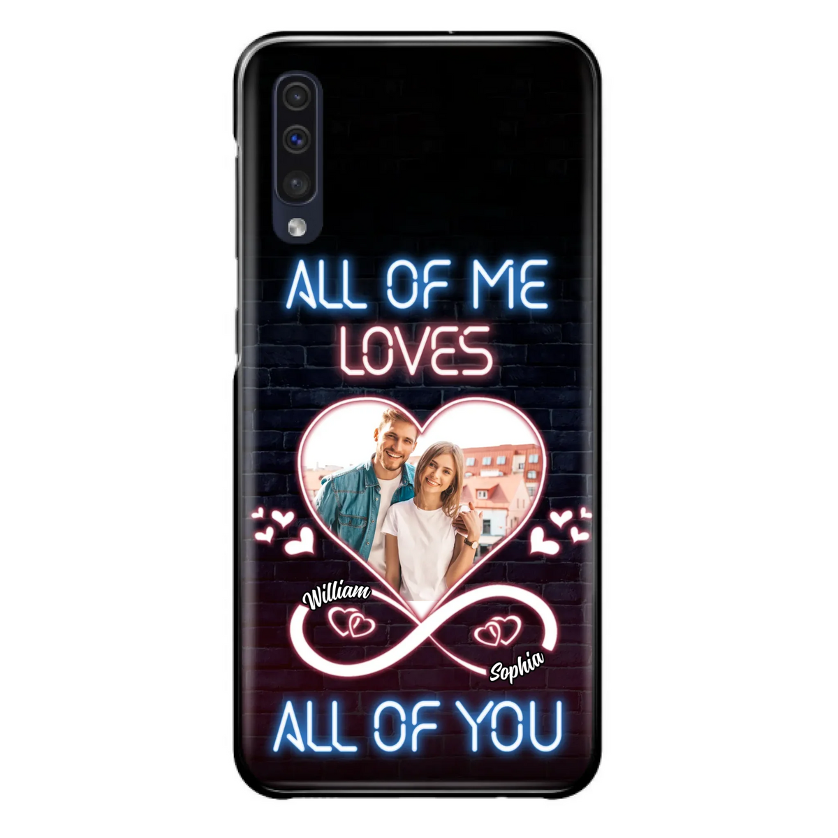 Custom Personalized Couple Photo Phone Case - Christmas Gift Idea For Couple/ Him/ Her - All Of Me Loves All Of You - Case For iPhone/Samsung