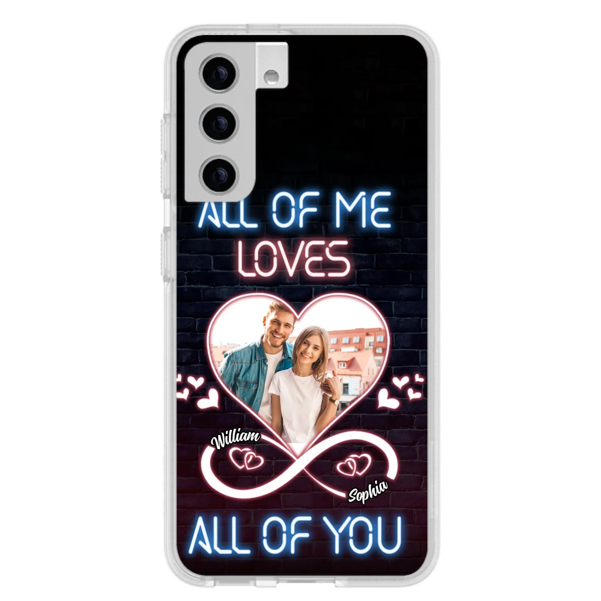 Custom Personalized Couple Photo Phone Case - Christmas Gift Idea For Couple/ Him/ Her - All Of Me Loves All Of You - Case For iPhone/Samsung