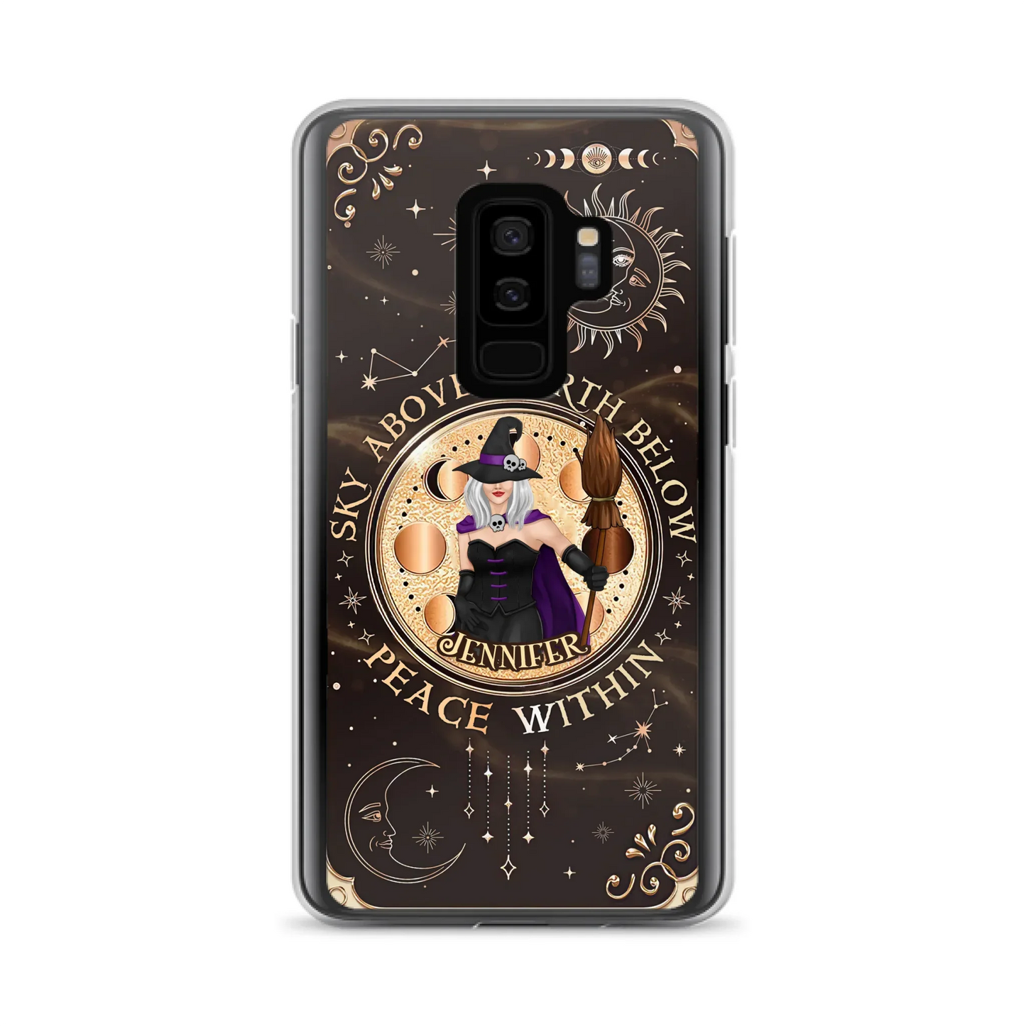 Custom Personalized Witch Phone Case - Halloween Gift Idea For Girl - Wiccan Decor/Pagan Decor - As Above So Below - Cases For iPhone And Samsung