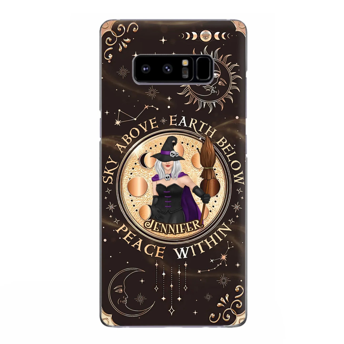 Custom Personalized Witch Phone Case - Halloween Gift Idea For Girl - Wiccan Decor/Pagan Decor - As Above So Below - Cases For iPhone And Samsung