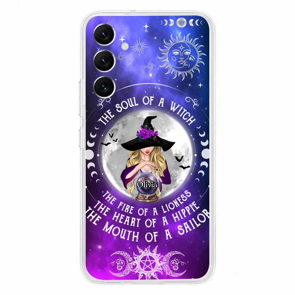 Personalized Witch Phone Case - Halloween Gift Idea For Witch Lovers - The Soul Of A Witch - Case For iPhone/Samsung