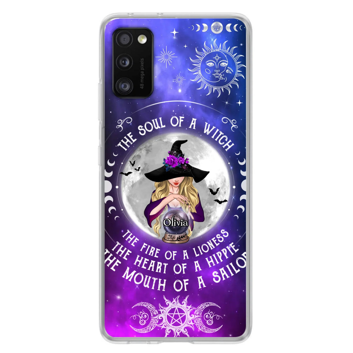 Personalized Witch Phone Case - Halloween Gift Idea For Witch Lovers - The Soul Of A Witch - Case For iPhone/Samsung