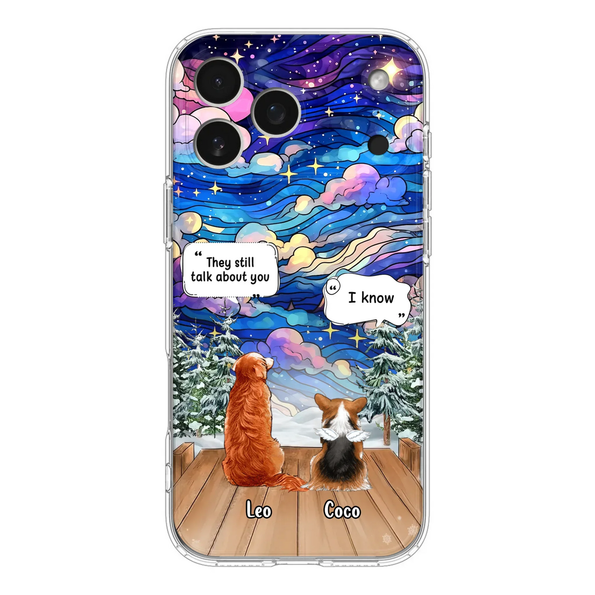 Personalized Dog Memorial Phone Case - Upto 4 Pets - Memorial Gift Idea For Dog/ Cat/ Rabbit Lovers - They Still Talk About You - Case For iPhone/Samsung