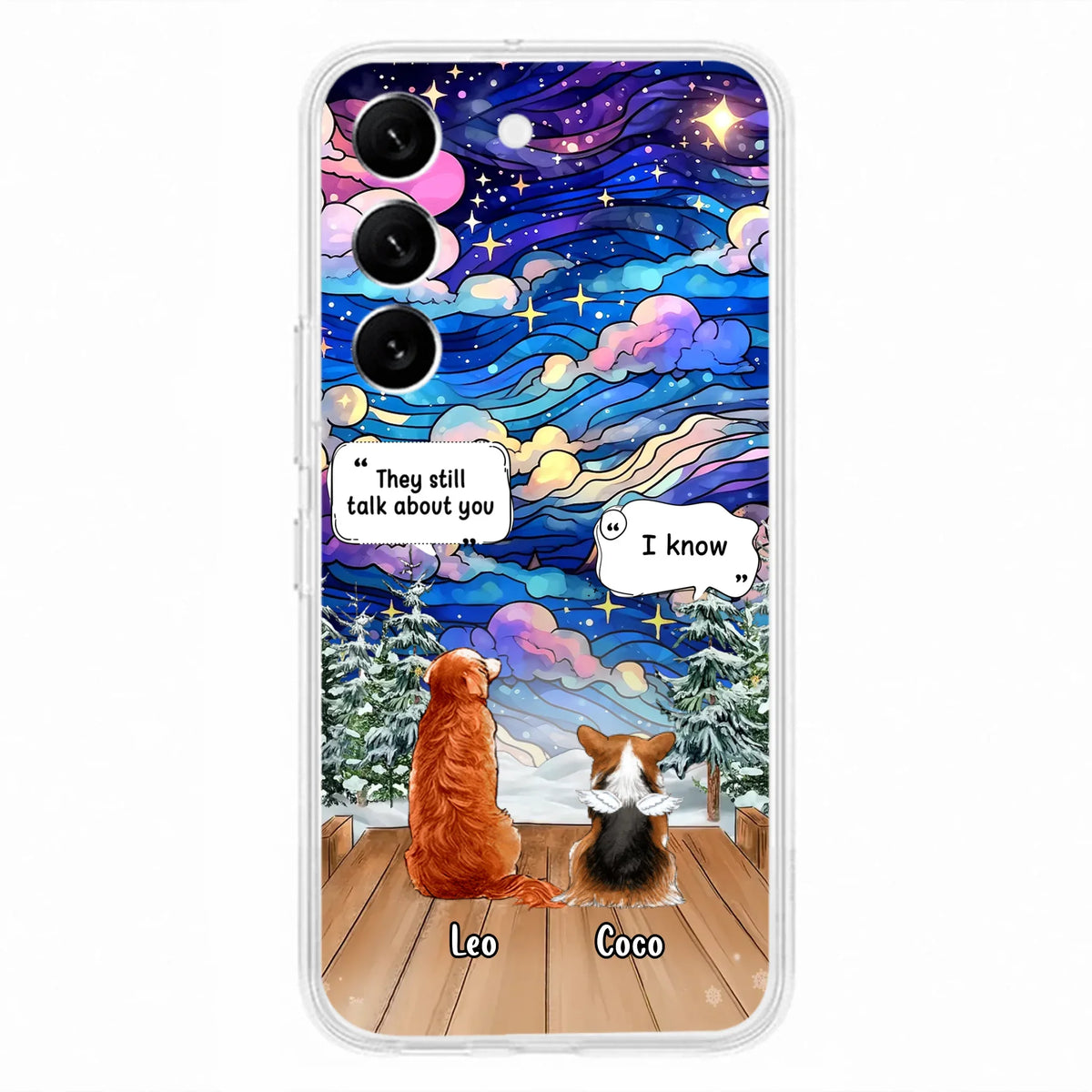 Personalized Dog Memorial Phone Case - Upto 4 Pets - Memorial Gift Idea For Dog/ Cat/ Rabbit Lovers - They Still Talk About You - Case For iPhone/Samsung