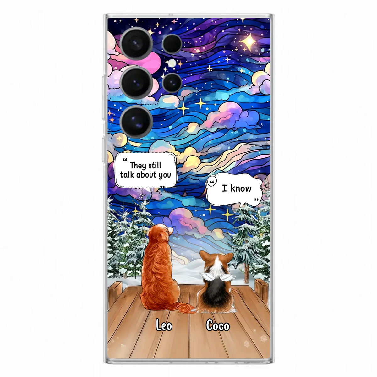 Personalized Dog Memorial Phone Case - Upto 4 Pets - Memorial Gift Idea For Dog/ Cat/ Rabbit Lovers - They Still Talk About You - Case For iPhone/Samsung