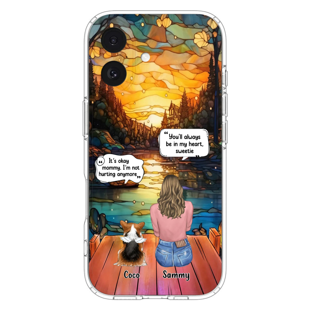 Personalized Memorial Pet Phone Case - Memorial Gift Idea For Dog/Cat/Rabbits Owners - You'll Always Be In My Heart, Sweetie - Case For iPhone/Samsung